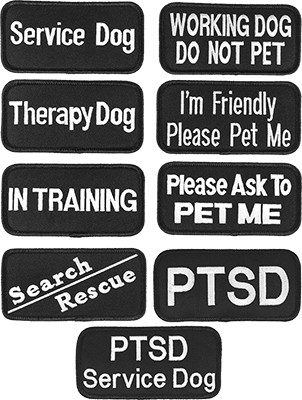 working service dog patches