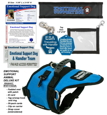 Deluxe Emotional Support Dog Vest Starter Kit 