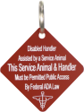 Disabled Handler with Service Dog ID Tag