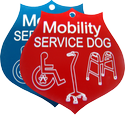 Mobility Service Dog Plastic Engraved ID Tag